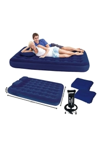 Bestway 67374 Şişme Yatak Yastıklı Ve Pompalı 203X152X22 cm